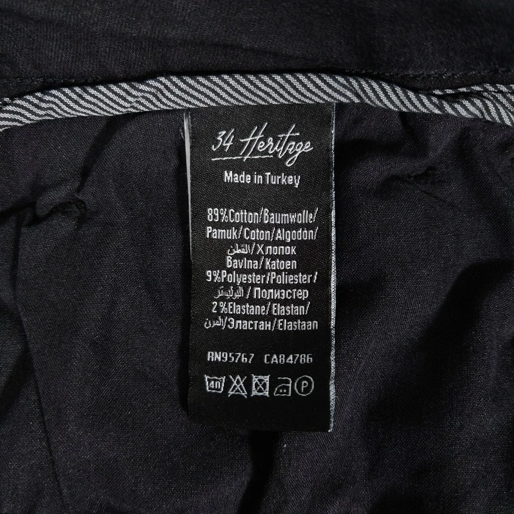34 Heritage Charisma Jeans Mens 40 X 34 Black Comfort Rise Classic Straight
